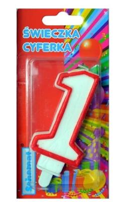 Opakowanie Świeczka cyferka 1