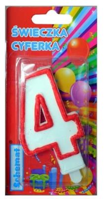 Opakowanie Świeczka cyferka 4