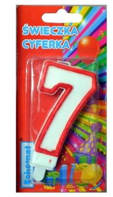 Opakowanie Świeczka cyferka 7