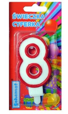 Opakowanie Świeczka cyferka 8