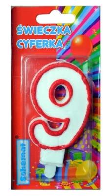 Opakowanie Świeczka cyferka 9