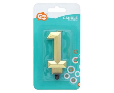 Opakowanie Świeczka Cyfra 1 Diament 7.6cm