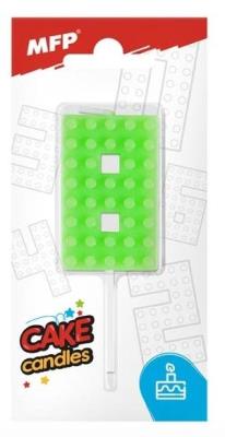 Opakowanie Świeczka klocki cyfra 8 zielona
