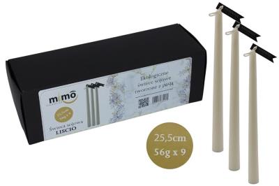 Opakowanie Świeczka naturalna sojowa Liscio 9 sztuk