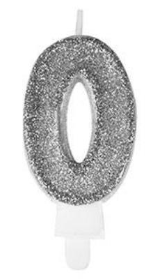 Opakowanie Świeczka premium 0 srebrna