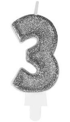 Opakowanie Świeczka premium 3 srebrna