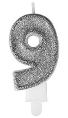 Opakowanie Świeczka premium 9 srebrna