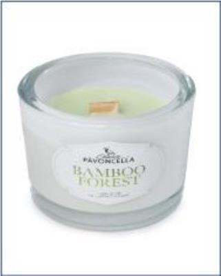Świeczka sojowa Bamboo Forest biała 170g. Wydawca: Pavoncella. SmakLiter.pl Opakowanie Świeczka sojowa Bamboo Forest biała 170g