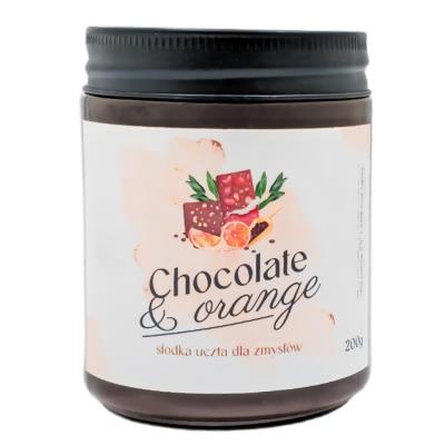 Świeczka sojowa. Czekolada & oragne. Wydawca: MCD. SmakLiter.pl Opakowanie Świeczka sojowa. Czekolada & oragne
