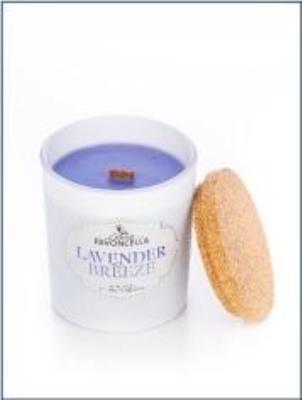 Świeczka sojowa Lavender Breeze biała 135g. Wydawca: Pavoncella. SmakLiter.pl Opakowanie Świeczka sojowa Lavender Breeze biała 135g