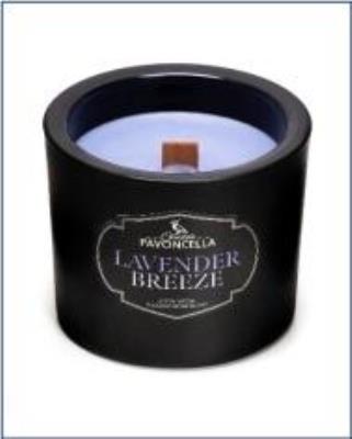 Świeczka sojowa Lavender Breeze czarna 170g. Wydawca: Pavoncella. SmakLiter.pl Opakowanie Świeczka sojowa Lavender Breeze czarna 170g