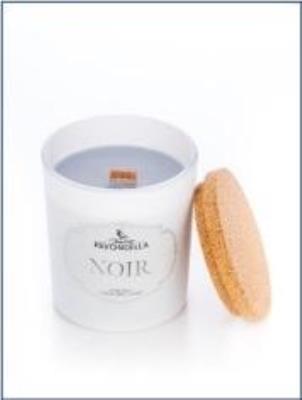 Świeczka sojowa Noir biała 135g. Wydawca: Pavoncella. SmakLiter.pl Opakowanie Świeczka sojowa Noir biała 135g