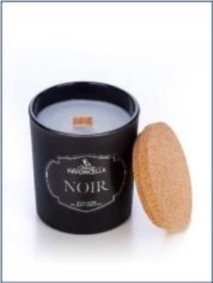 Świeczka sojowa Noir czarna 135g. Wydawca: Pavoncella. SmakLiter.pl Opakowanie Świeczka sojowa Noir czarna 135g