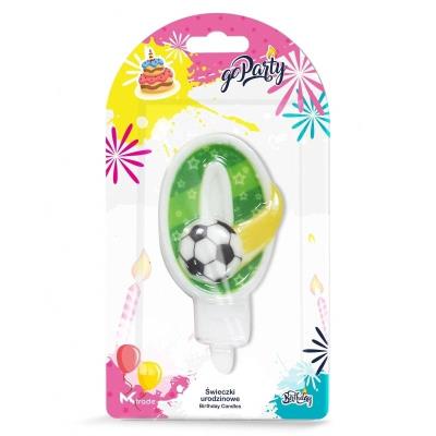 Opakowanie Świeczka urodzinowa 0 Piłka 8cm