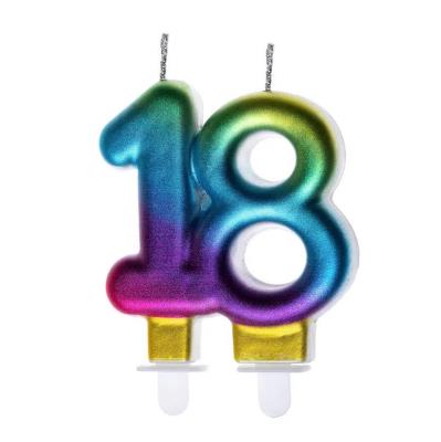 Opakowanie Świeczka urodzinowa 18 kolorowa