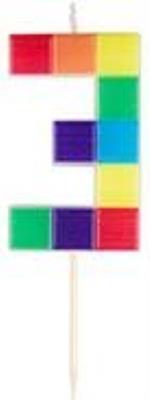 Opakowanie Świeczka urodzinowa 3 klocki 7cm