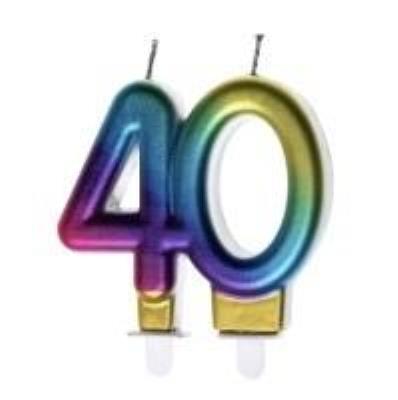 Opakowanie Świeczka urodzinowa 40 kolorowa