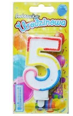 Opakowanie Świeczka urodzinowa 5