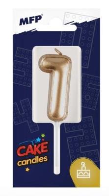 Opakowanie Świeczka złota balon cyfra 1