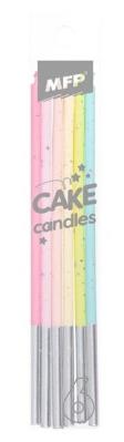 Opakowanie Świeczki 14cm tęczowe 6szt