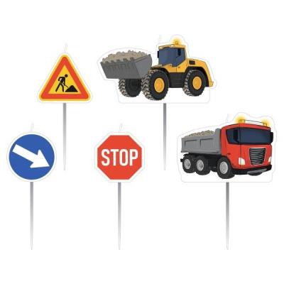 Opakowanie Świeczki figurki Construction Party 5szt.