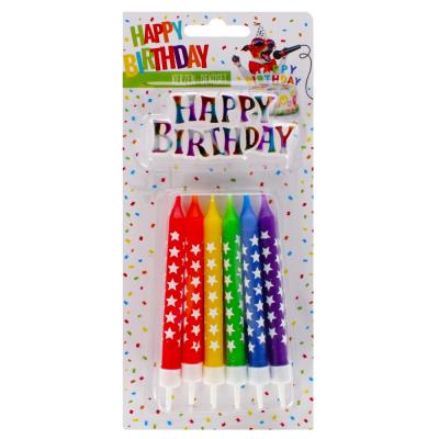 Opakowanie Świeczki happy birthday tęczowe