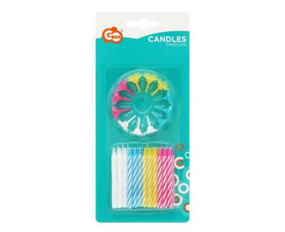 Opakowanie Świeczki urodzinowe 4 kolory spiralne 6cm 24szt