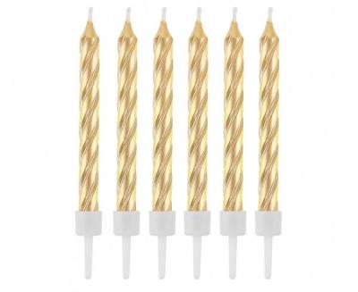 Opakowanie Świeczki zakręcone złote 8cm 12cm