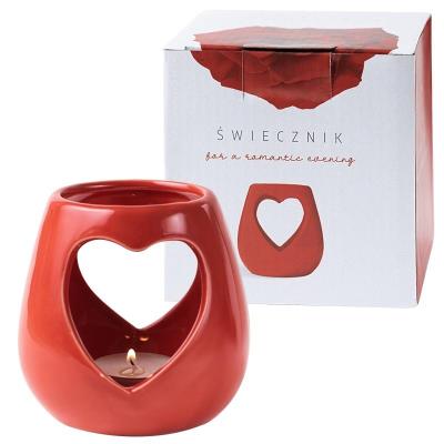 Opakowanie Świecznik ceramiczny w kształcie serca