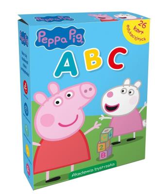Świnka Peppa. ABC. Karty edukacyjne w pudełku. Autor: Monika Kiersnowska. SmakLiter.pl Okładka książki Świnka Peppa. ABC. Karty edukacyjne w pudełku