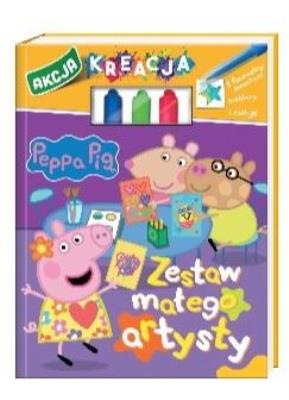 Okładka książki Świnka Peppa. Akcja Kreacja. Zestaw małego artysty