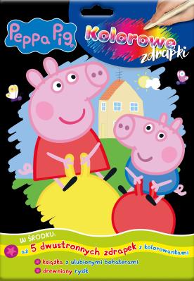 Okładka książki Świnka Peppa Kolorowe zdrapki cz.1