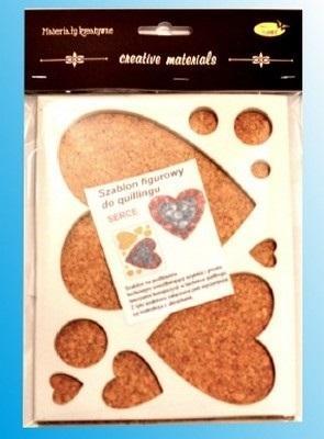 Opakowanie Szablon figurowy do quillingu serce 14.5x19cm