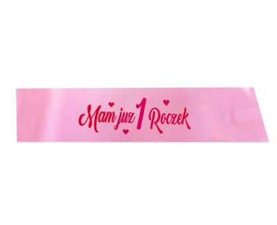 Szarfa urodzinowa Mam już 1 Roczek 40cm. Wydawca: GODAN. SmakLiter.pl Opakowanie Szarfa urodzinowa Mam już 1 Roczek 40cm