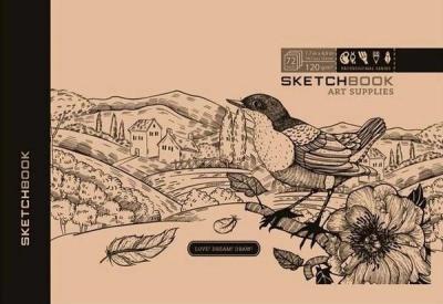 Opakowanie Szkicownik 197x124/72K 120g TW retro Ptaszek