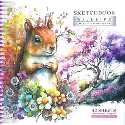 Opakowanie Szkicownik 200x200/40K gładki Wiewiórka FRESH