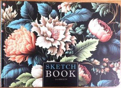 Opakowanie Szkicownik A5/24K gładki Kwiaty ciemne