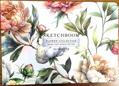 Opakowanie Szkicownik A5/24K gładki Kwiaty jasne