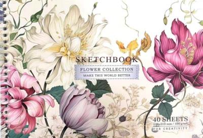 Opakowanie Szkicownik A5/40K koło gładki Kwiaty FRESH