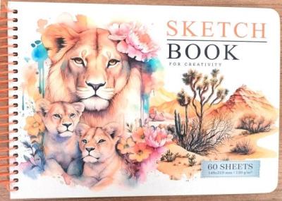 Opakowanie Szkicownik A5/60K gładki Lwy