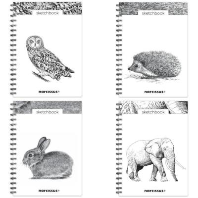 Szkicownik B5/60K gładki na spirali mix. Wydawca: Narcissus. SmakLiter.pl Opakowanie Szkicownik B5/60K gładki na spirali mix