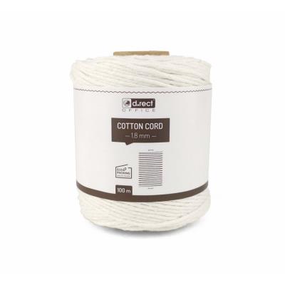 Opakowanie Sznurek bawełniany 1,8mm 100m biały D.RECT