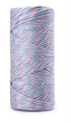 Opakowanie Sznurek bawełniany 3mm 100m róż-nieb-fiolet