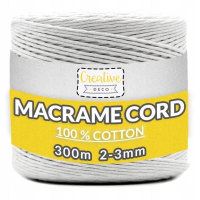 Opakowanie Sznurek do makramy bawełniany 3mmx300m biały