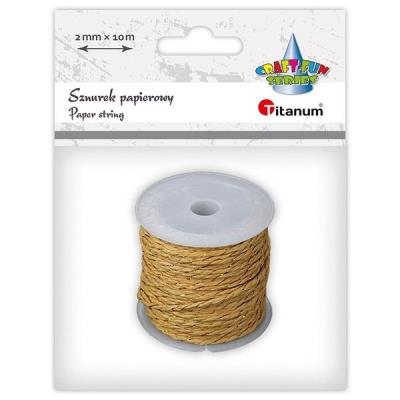 Opakowanie Sznurek papierowy 2mm 10m brązowo-złoty