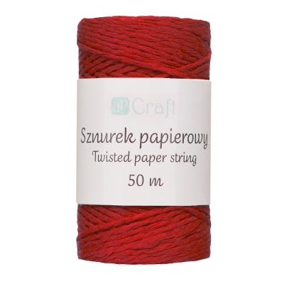 Opakowanie Sznurek papierowy skręcany czerwony 50m