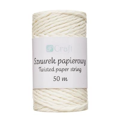 Sznurek papierowy skręcany ecru 50 m. Wydawca: DP CRAFT. SmakLiter.pl Opakowanie Sznurek papierowy skręcany ecru 50 m