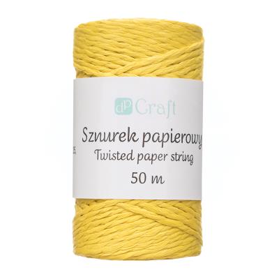 Sznurek papierowy skręcany żółty 50m. Wydawca: DP CRAFT. SmakLiter.pl Opakowanie Sznurek papierowy skręcany żółty 50m