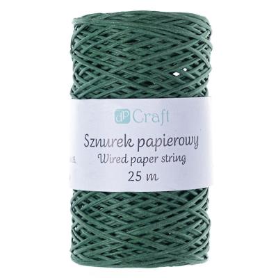 Sznurek papierowy z drucikiem zielony 25 m. Wydawca: DP CRAFT. SmakLiter.pl Opakowanie Sznurek papierowy z drucikiem zielony 25 m