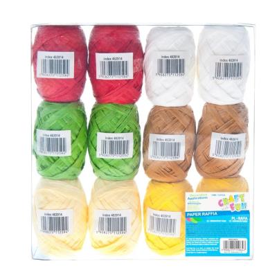 Opakowanie Sznurek/wstążka rafia 10m 6kol/12szt